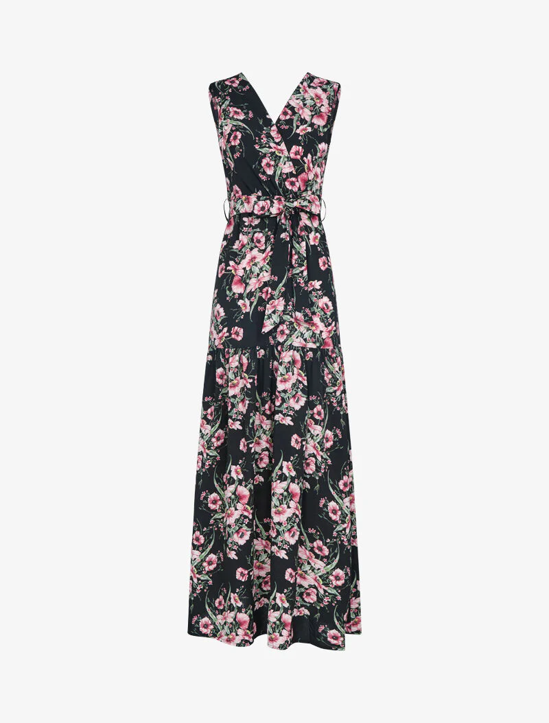 Robe à imprimé floral - noir