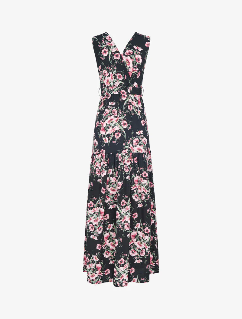 Robe à imprimé floral - noir - Image 2