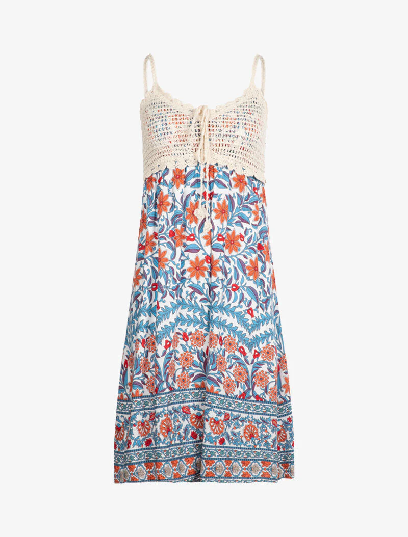 Robe à imprimé floral graphique - blanc - Image 2
