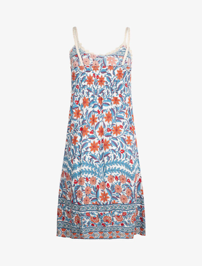 Robe à imprimé floral graphique - blanc - Image 3