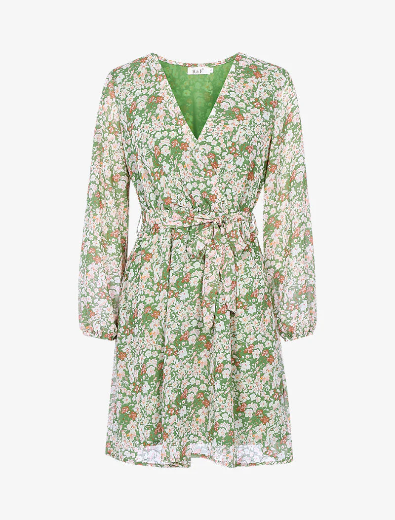 Robe à imprimé floral - vert