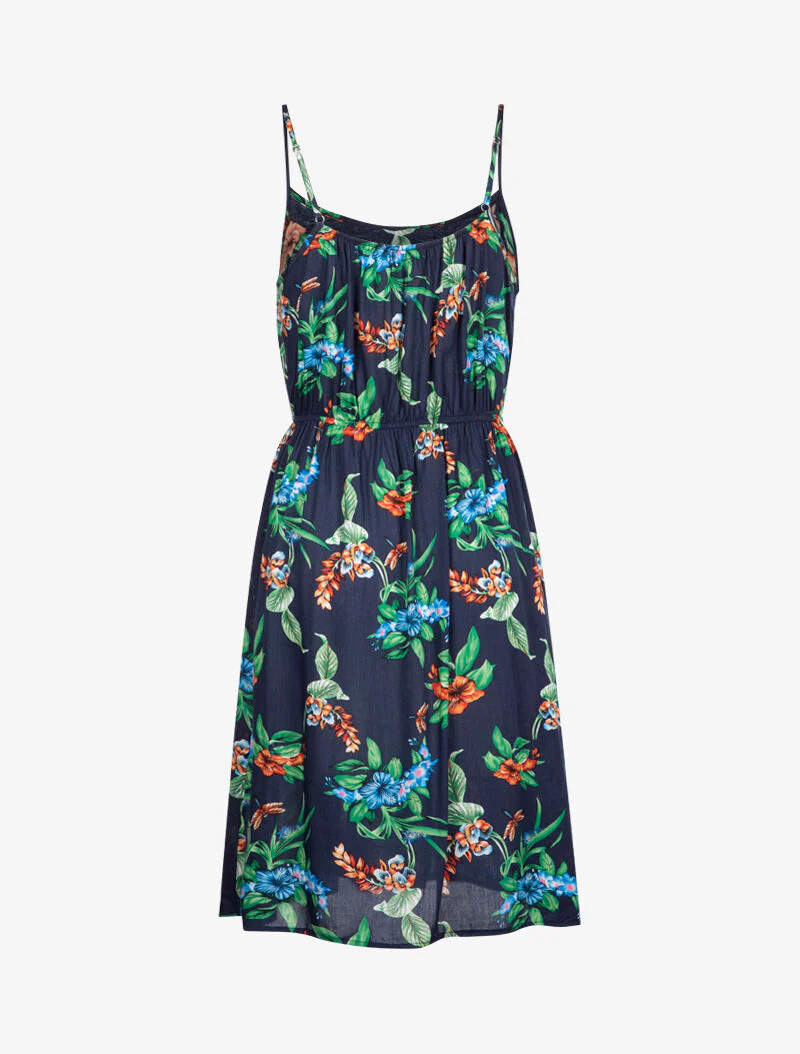Robe à imprimé printanier - marine - Image 3