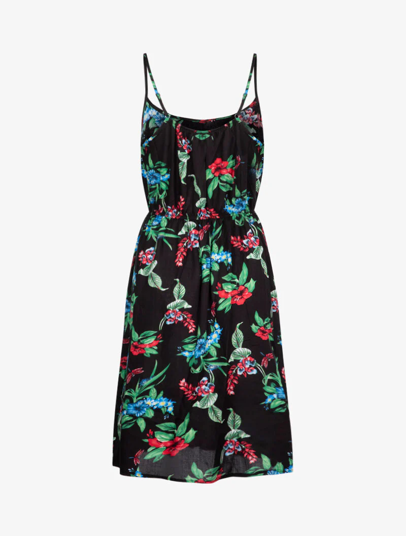 Robe à imprimé printanier - noir - Image 3