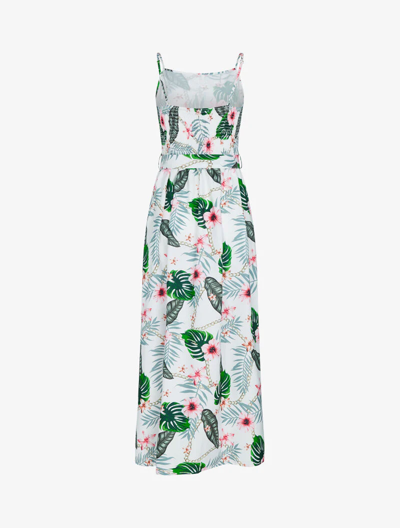Robe à imprimés floral et chaînes - ecru - Image 2