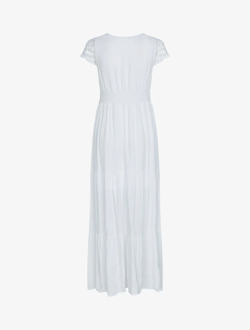 Robe à mancherons brodées - blanc - Image 2