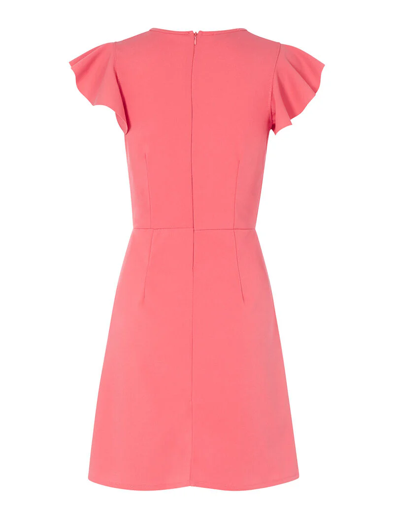 Robe à mancherons volantés - rose - Image 2