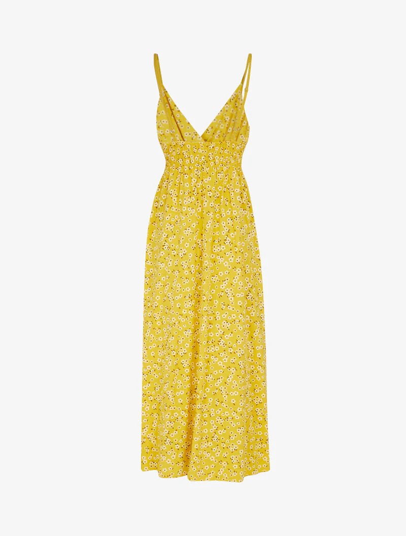 Robe à taille empire et imprimés - jaune - Image 2
