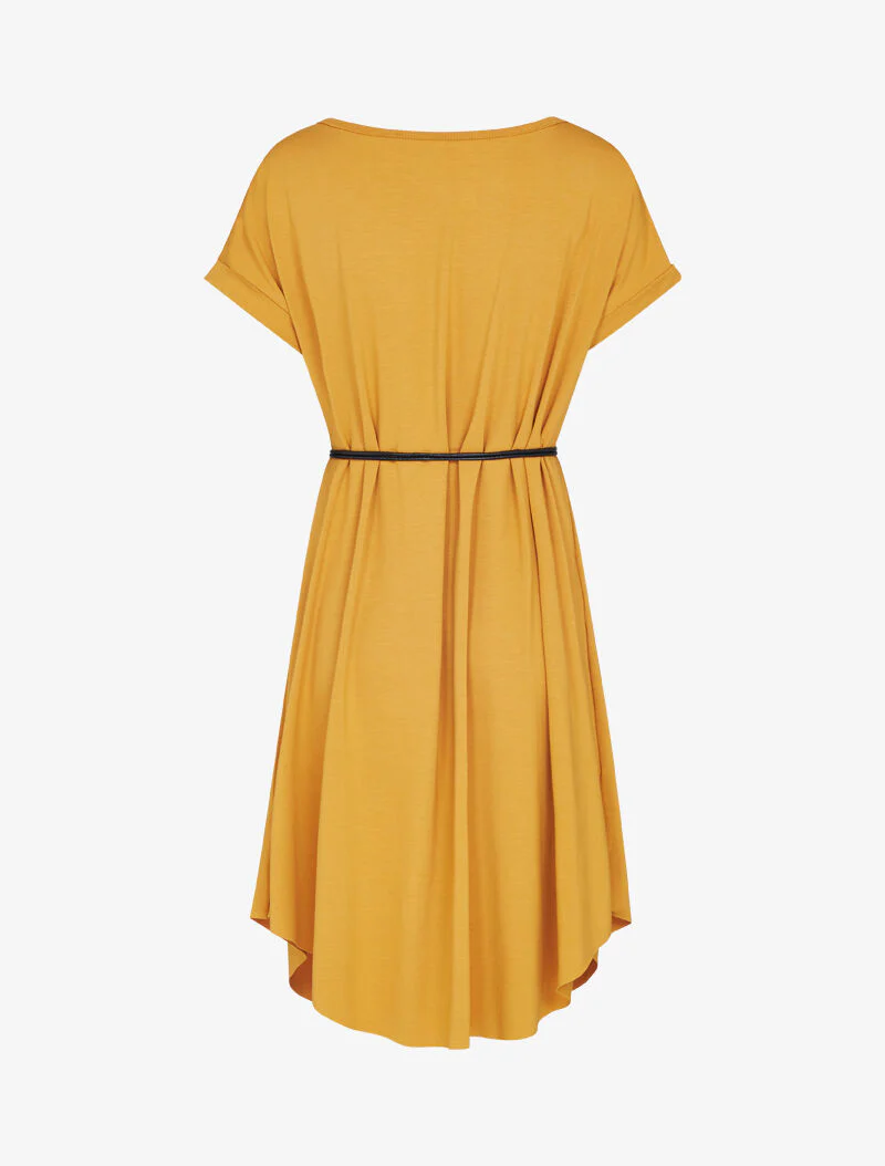 Robe ample ceinturée - Jaune - Image 2