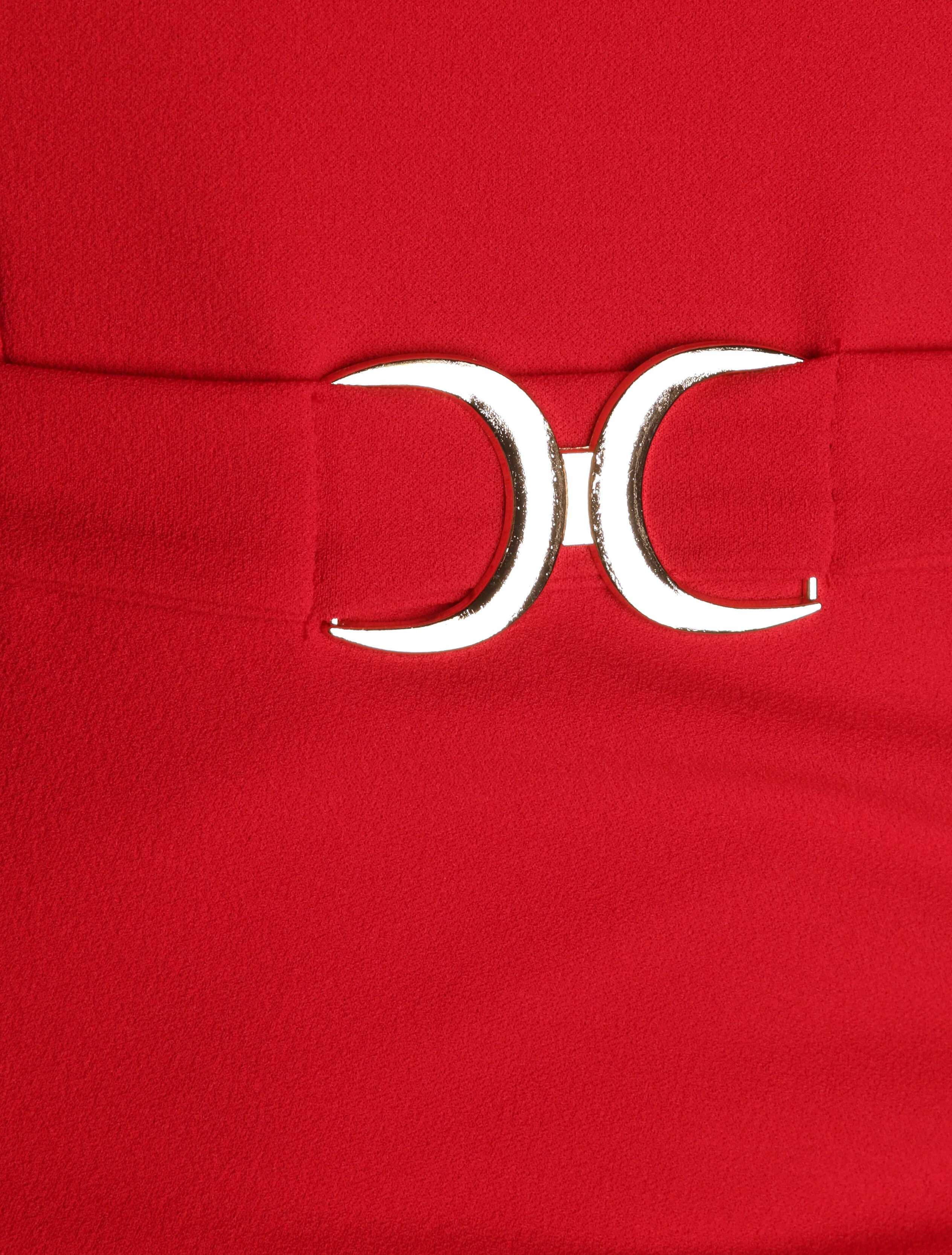 Robe asymétrique à fines bretelles - Rouge - Image 3