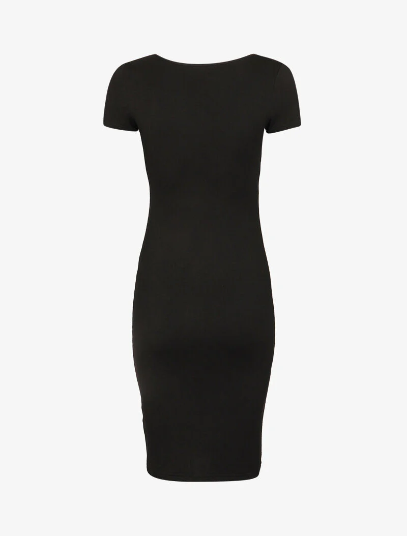 Robe basique à manches courtes - noir - Image 2