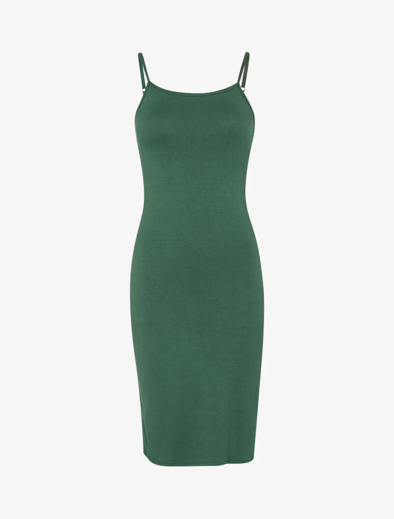 Robe basique unie - vert