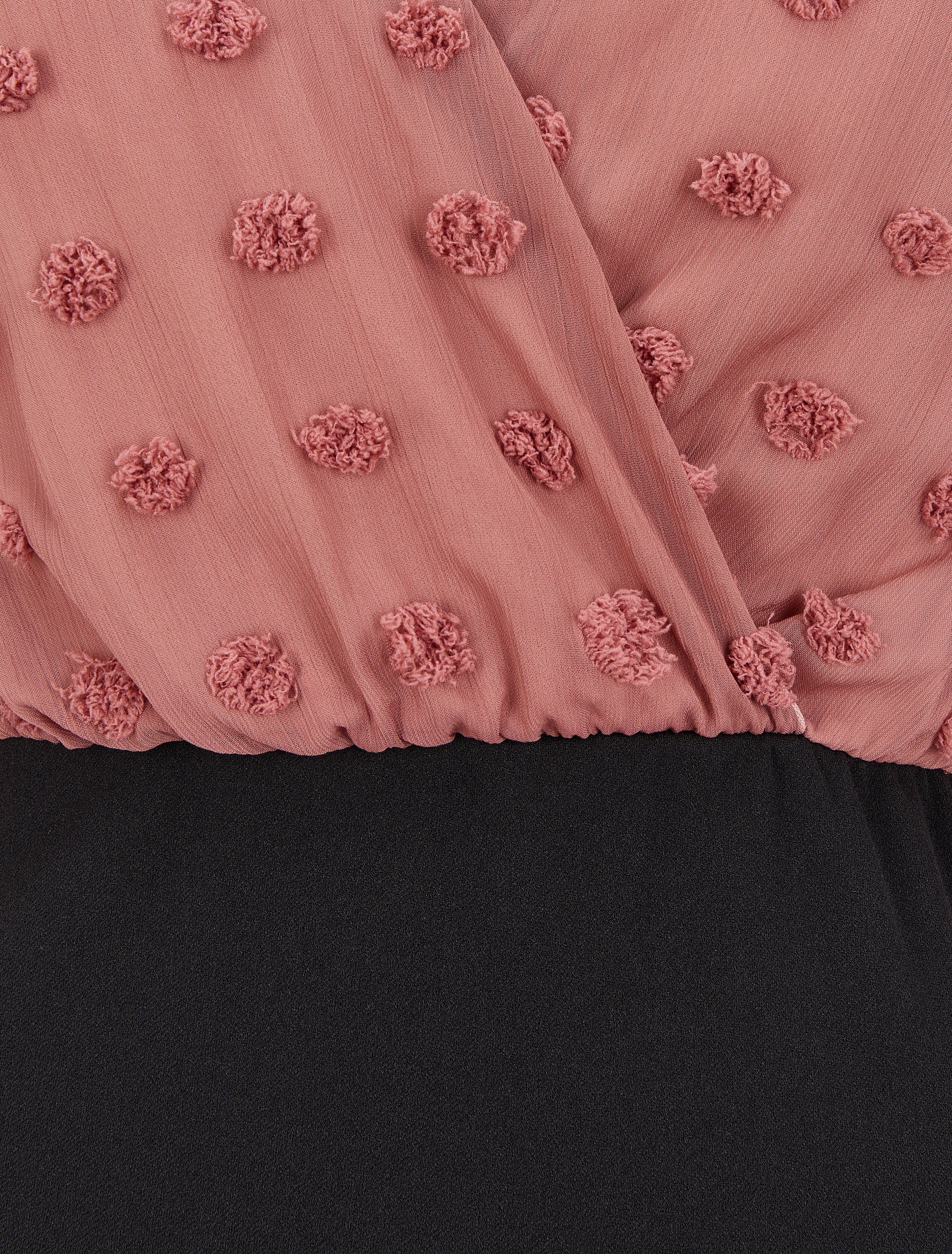 Robe cache-coeur à plumetis - Rose - Image 3