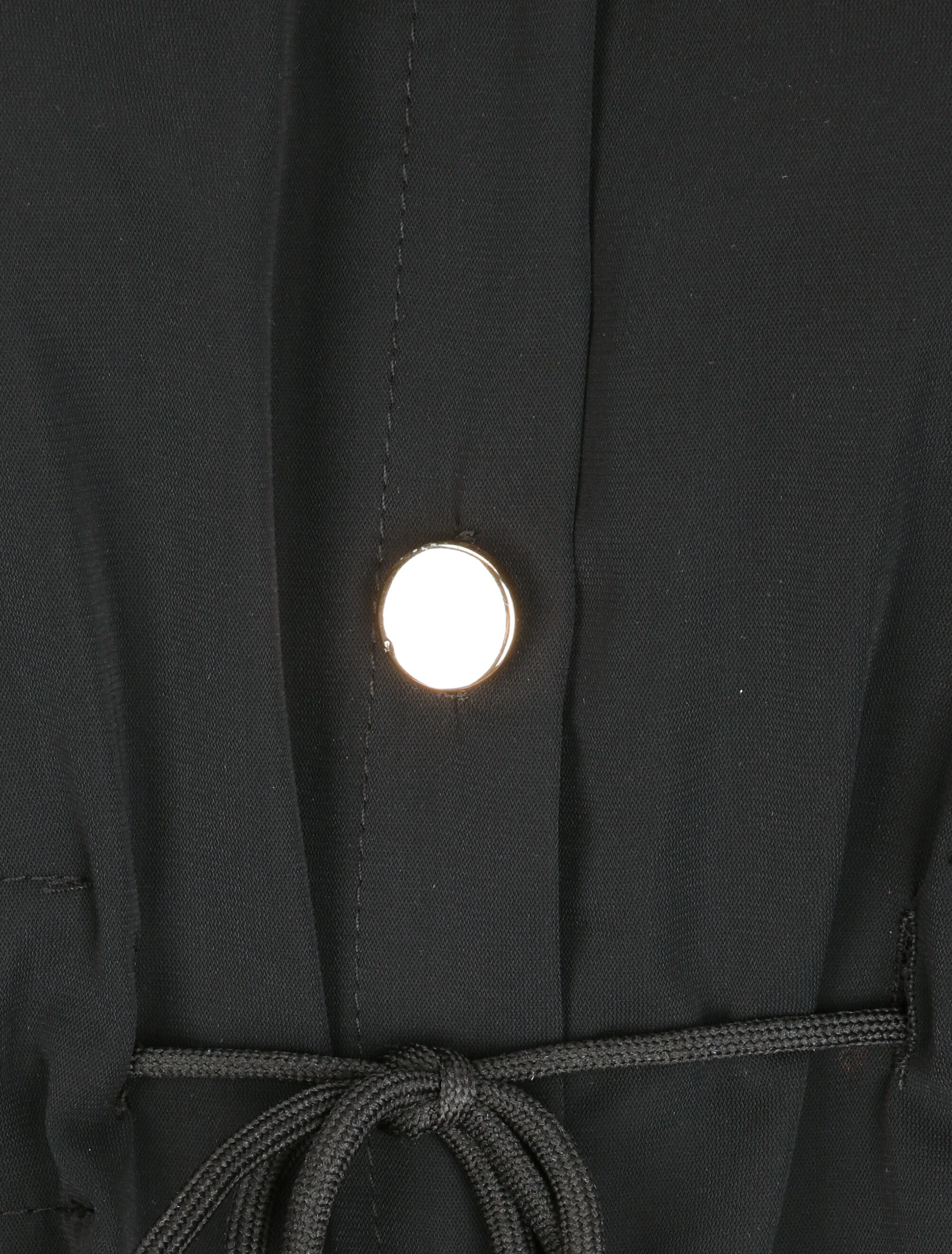 Robe chemise à boutons stylisés - Noir - Image 3