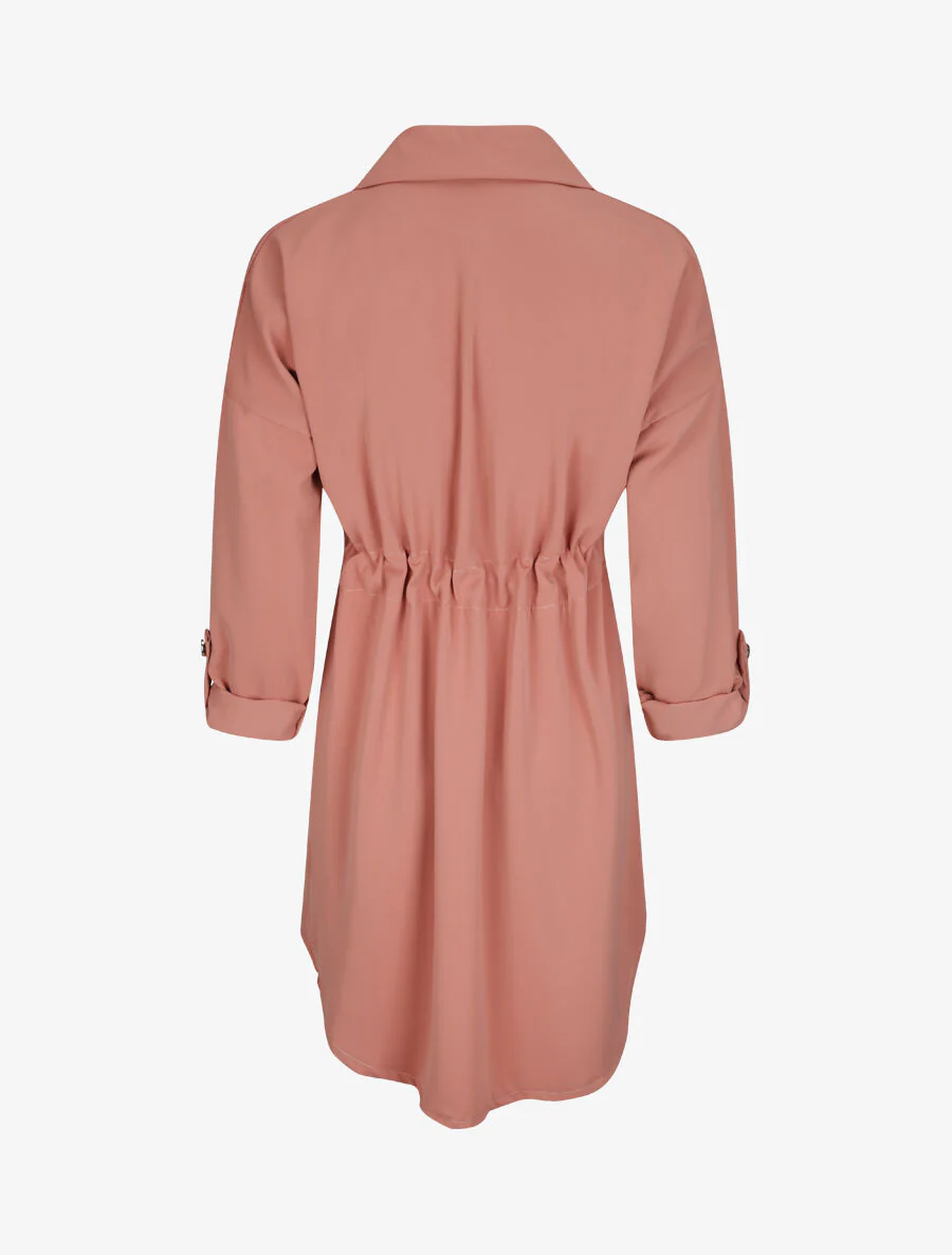 Robe chemise à boutons stylisés - Rose - Image 2