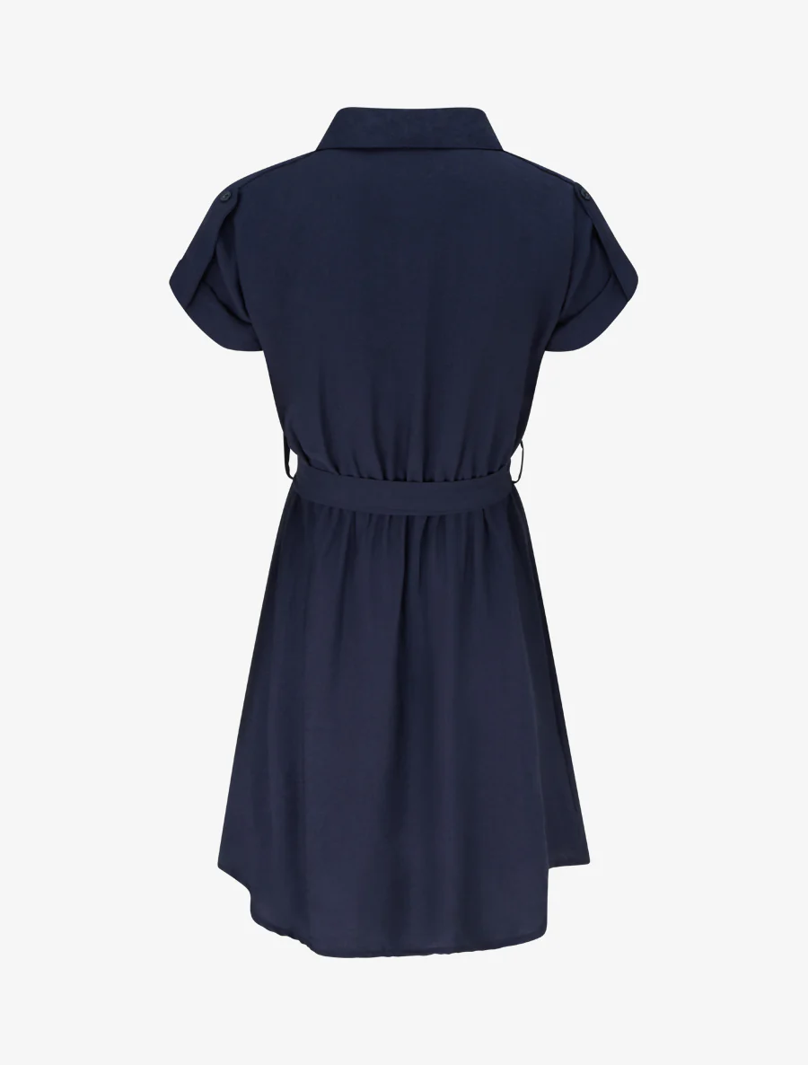 Robe chemise à manches courtes - Marine - Image 2
