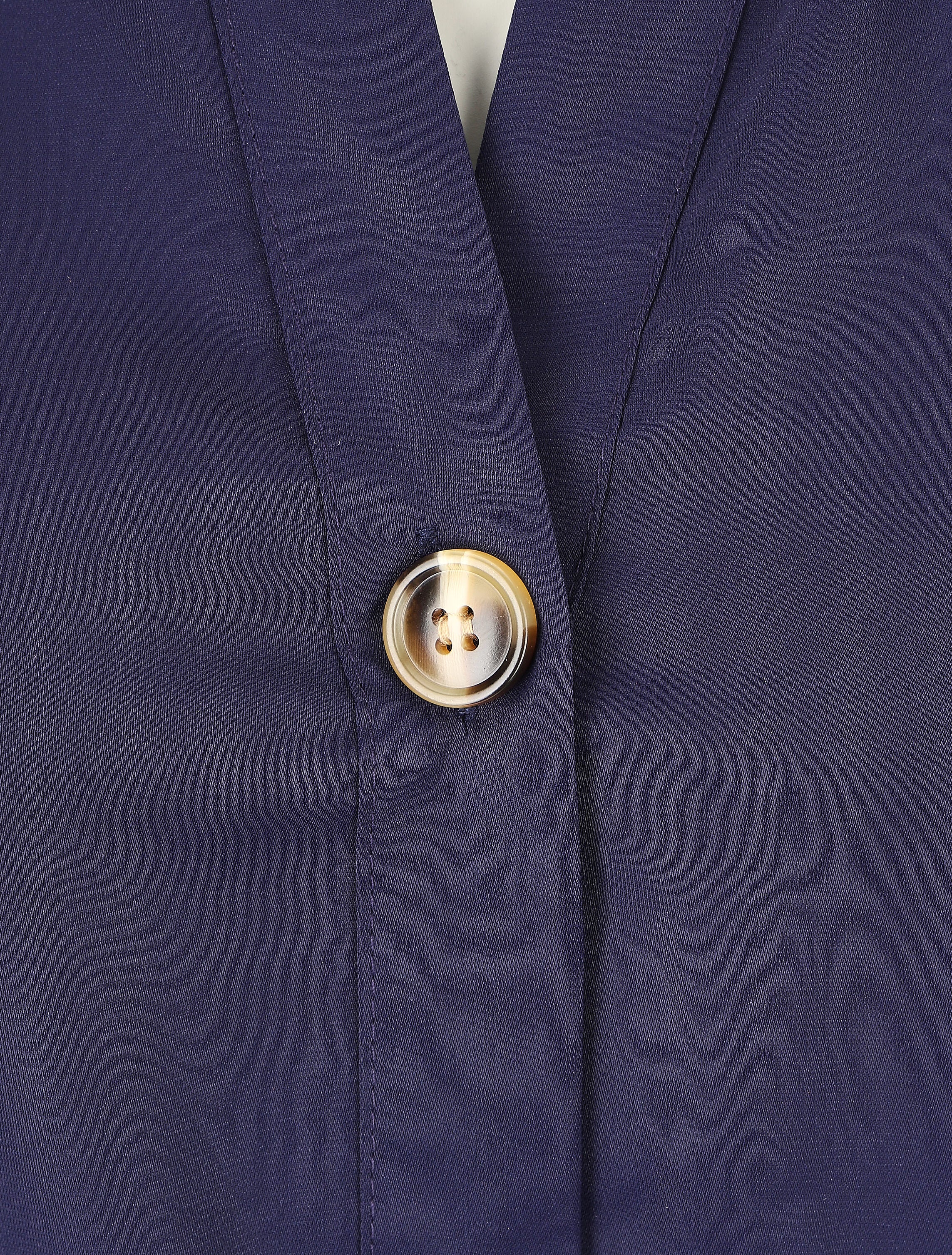 Robe chemise à manches longues et boutons - Marine - Image 3