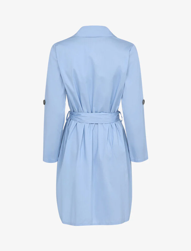 Robe chemise ceinturée - Bleu ciel - Image 2