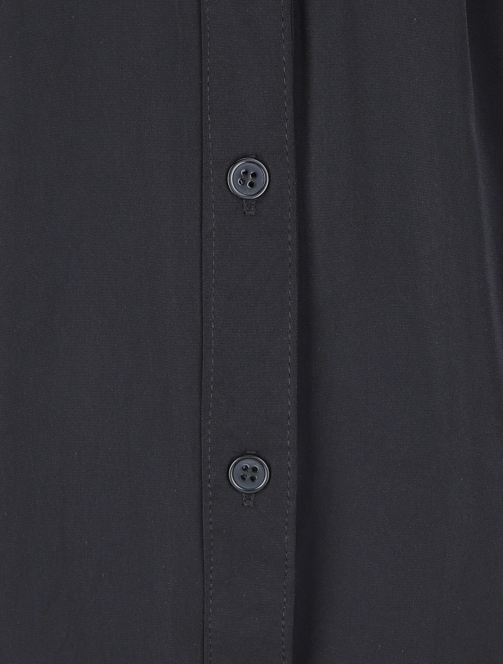 Robe chemise fluide - Noir - Image 3