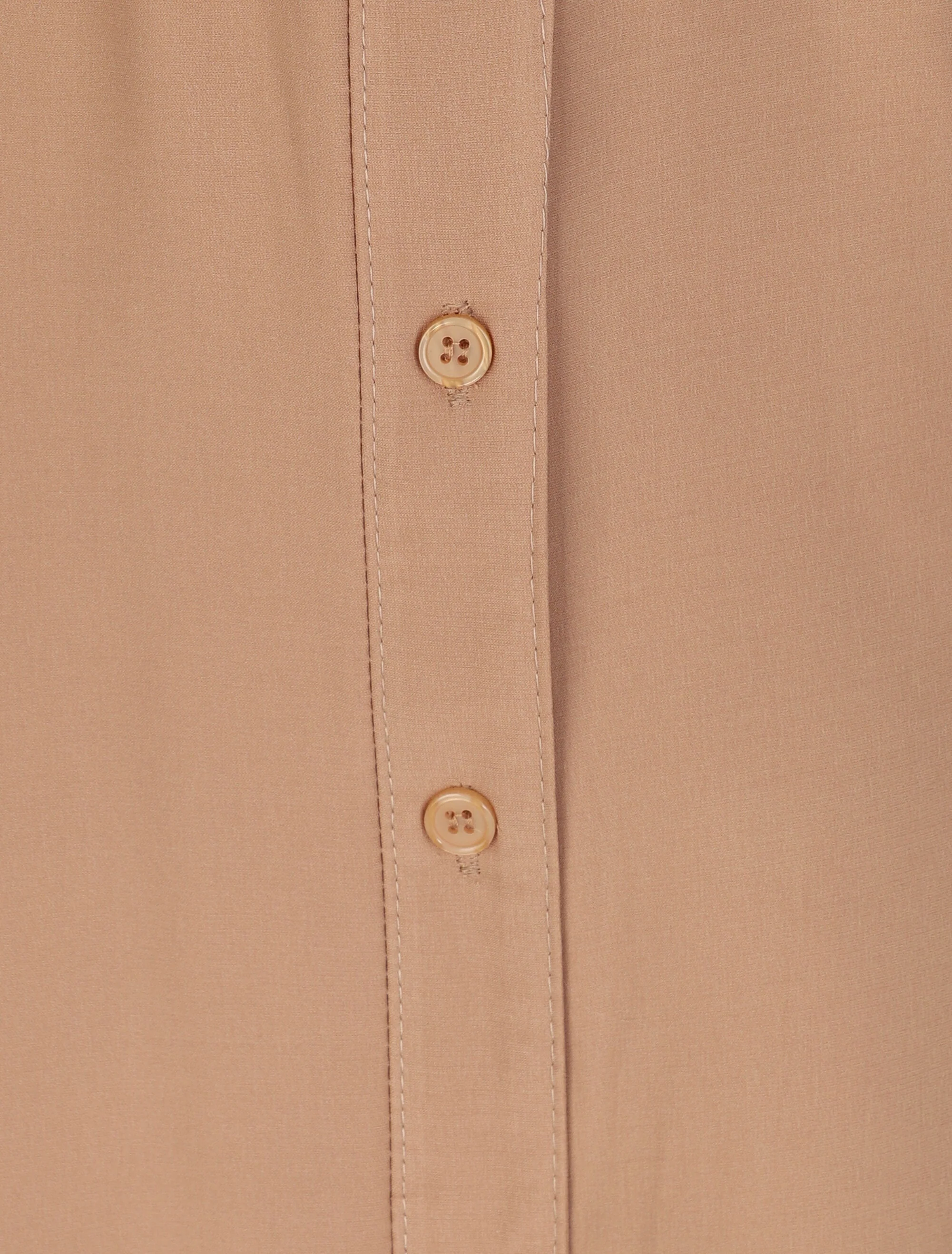 Robe chemise fluide - Camel - Image 3