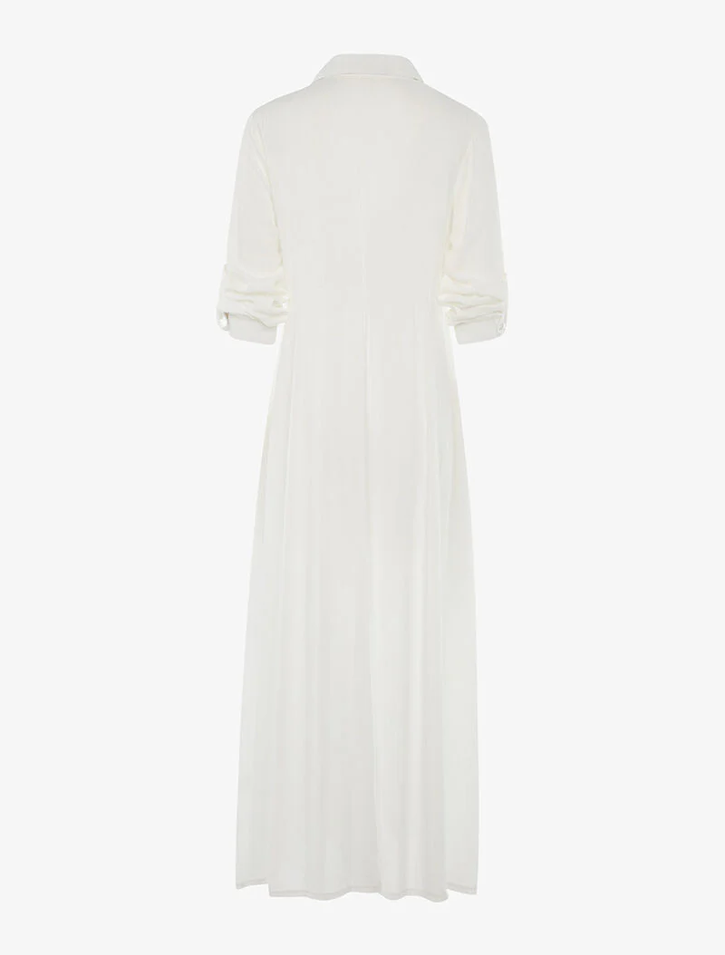 Robe chemise longue - blanc - Image 2