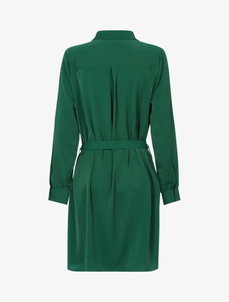 Robe chemise unie - vert - Image 2