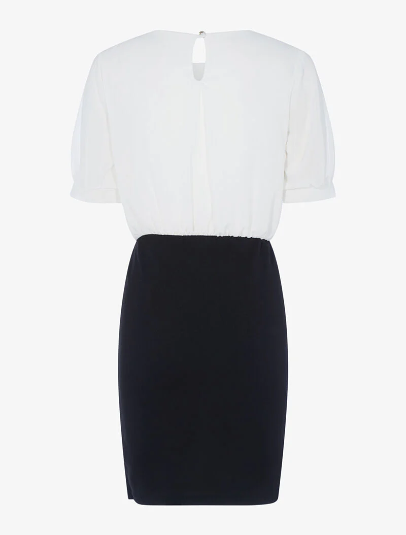 Robe chic bicolore - blanc et noir - Image 2