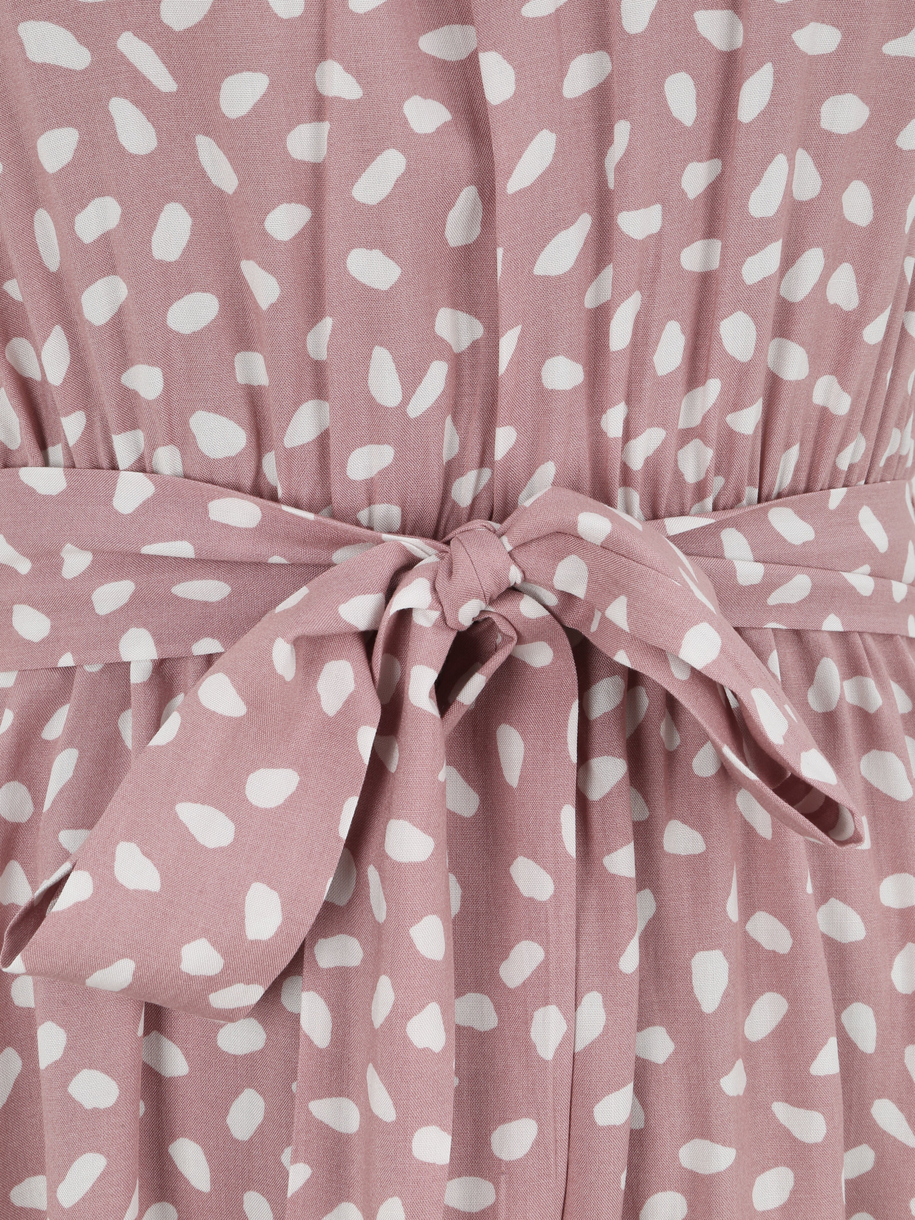 Robe cintrée à imprimé moucheté - Rose clair - Image 3