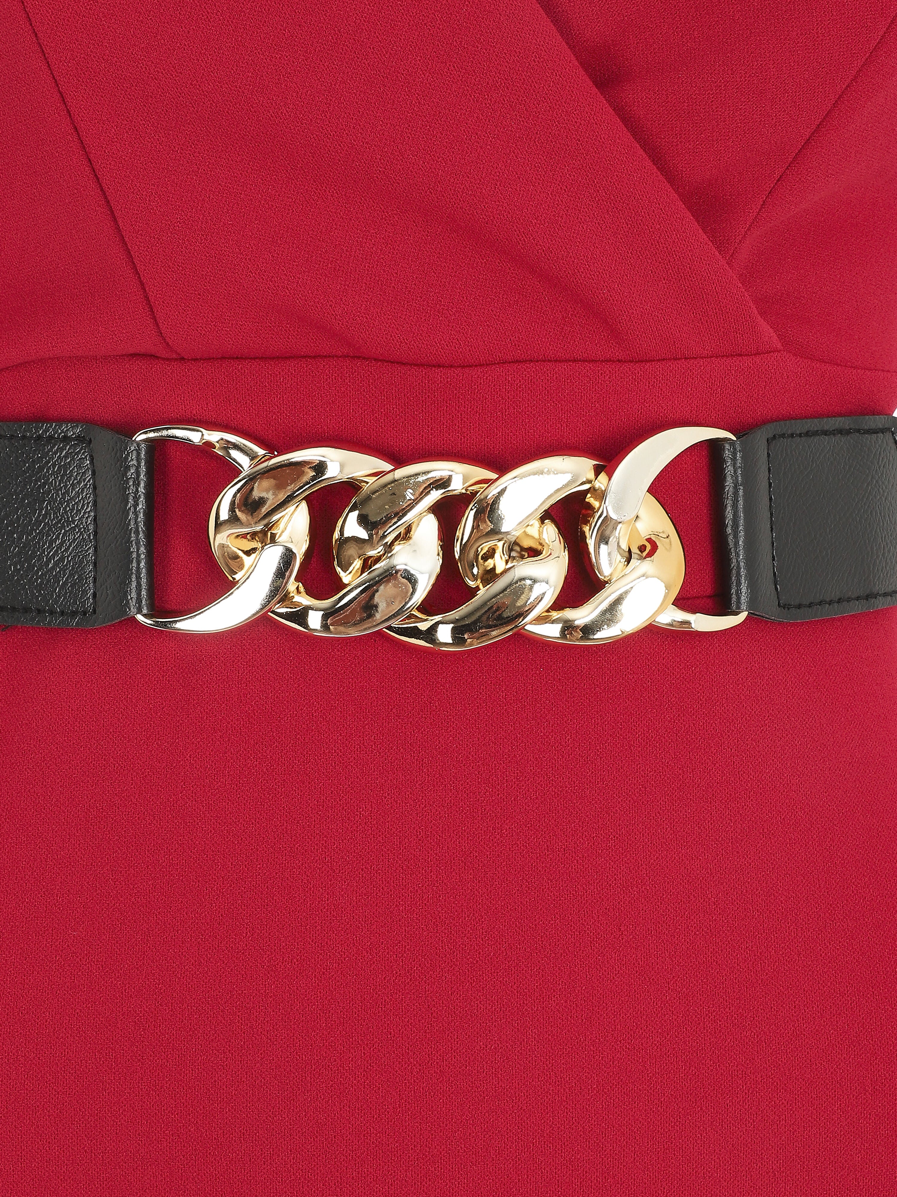 Robe courte ajustée sans manches - Framboise - Image 4
