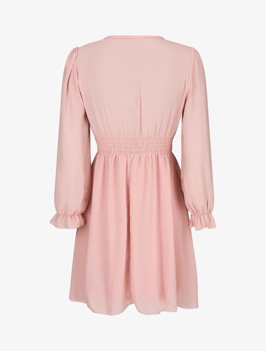 Robe courte patineuse en voile - Rose pâle - Image 2