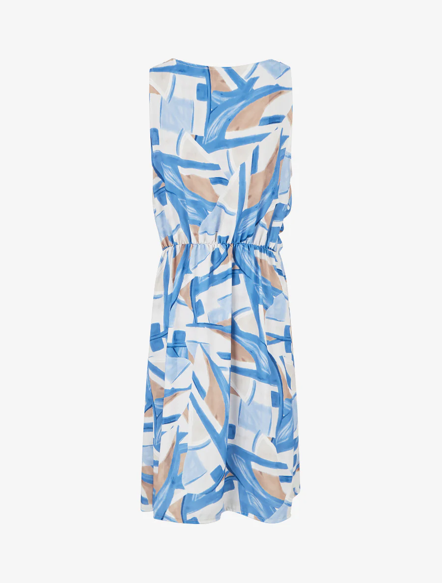 Robe droite à taille élastiquée - Bleu - Image 2