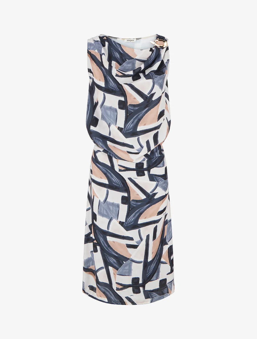 Robe droite à taille élastiquée - Noir