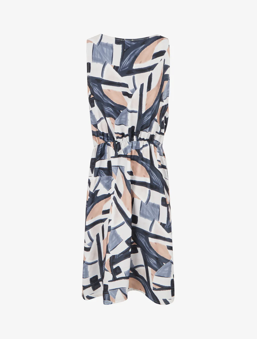 Robe droite à taille élastiquée - Noir - Image 2