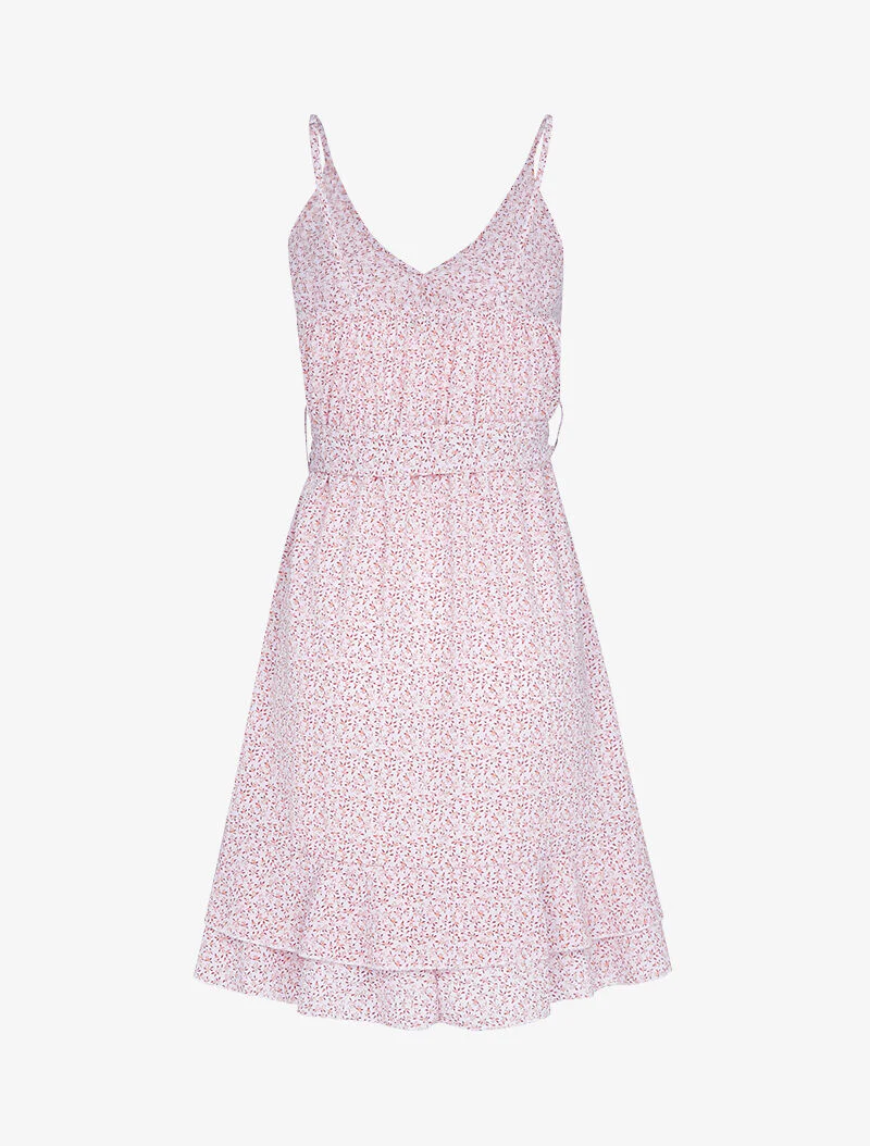 Robe effet cache coeur et à volants - rose - Image 2