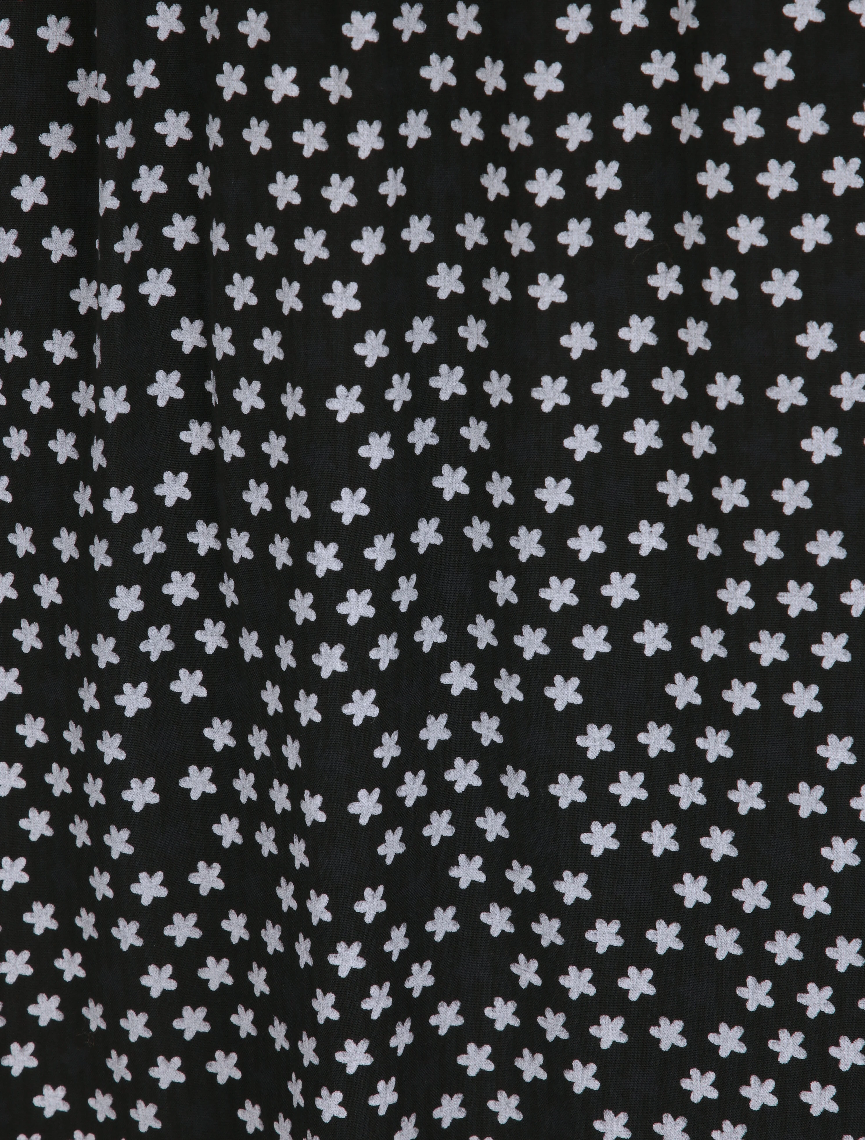 Robe empire mi-longue imprimé floral - Noir - Image 4