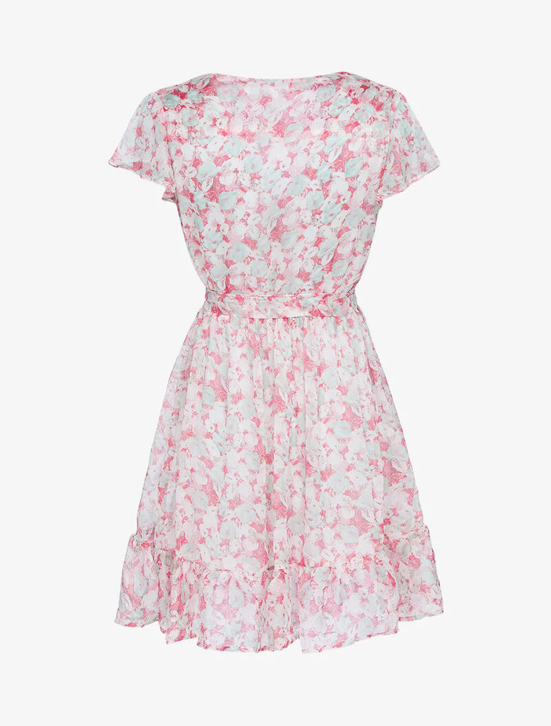 Robe en mousseline à imprimés - rouge - Image 2