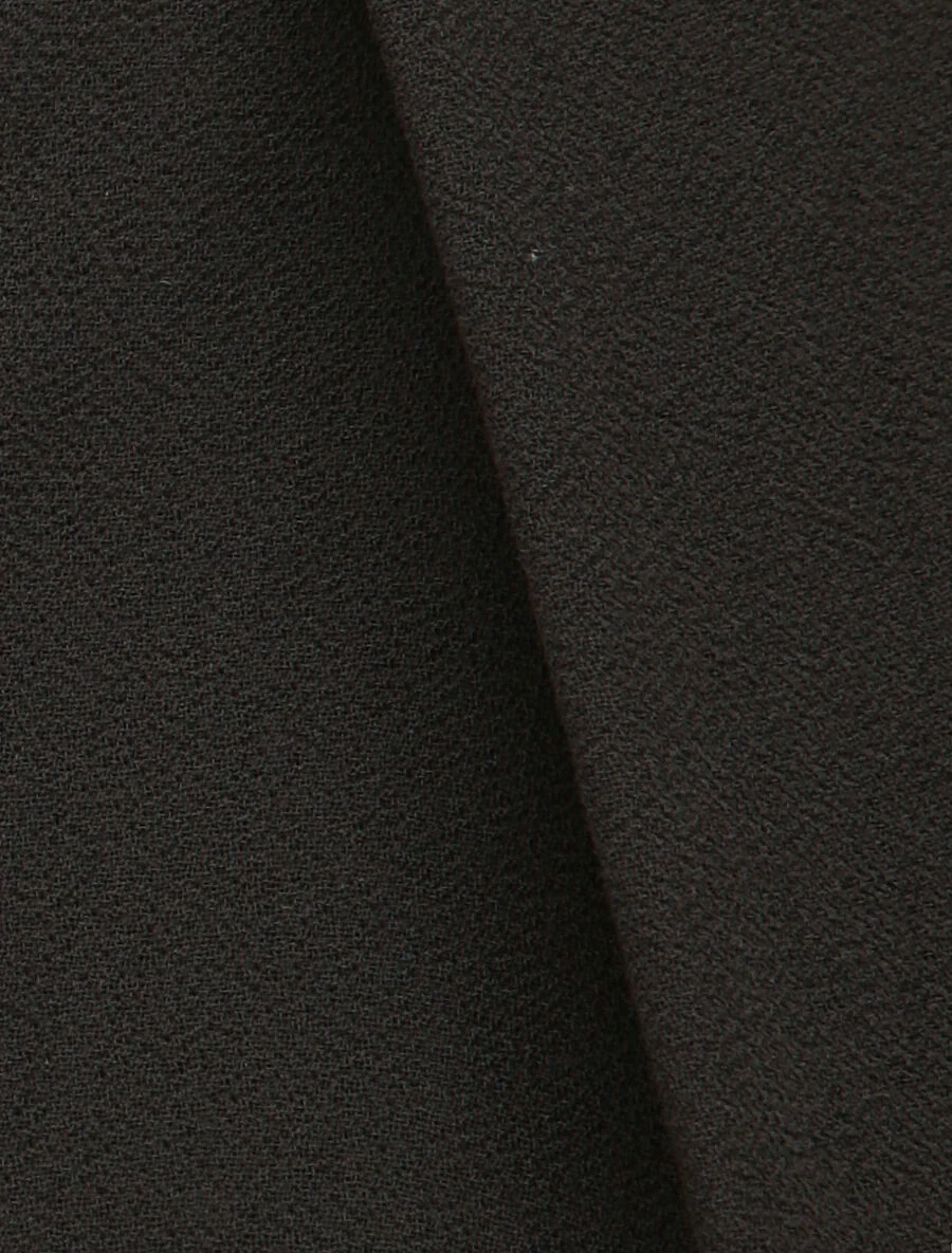 Robe en voile à col rond à détail anneaux - Noir - Image 3