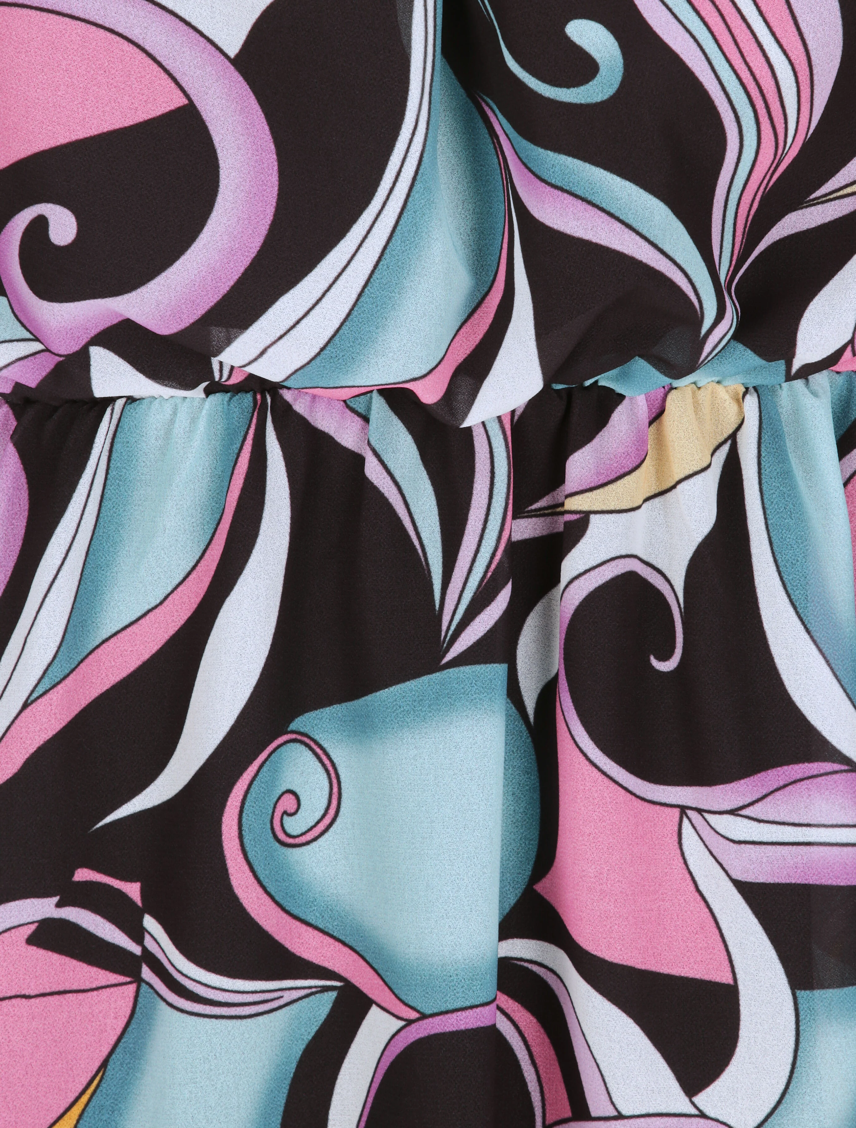 Robe en voile à imprimé psychédélique - Noir - Image 3
