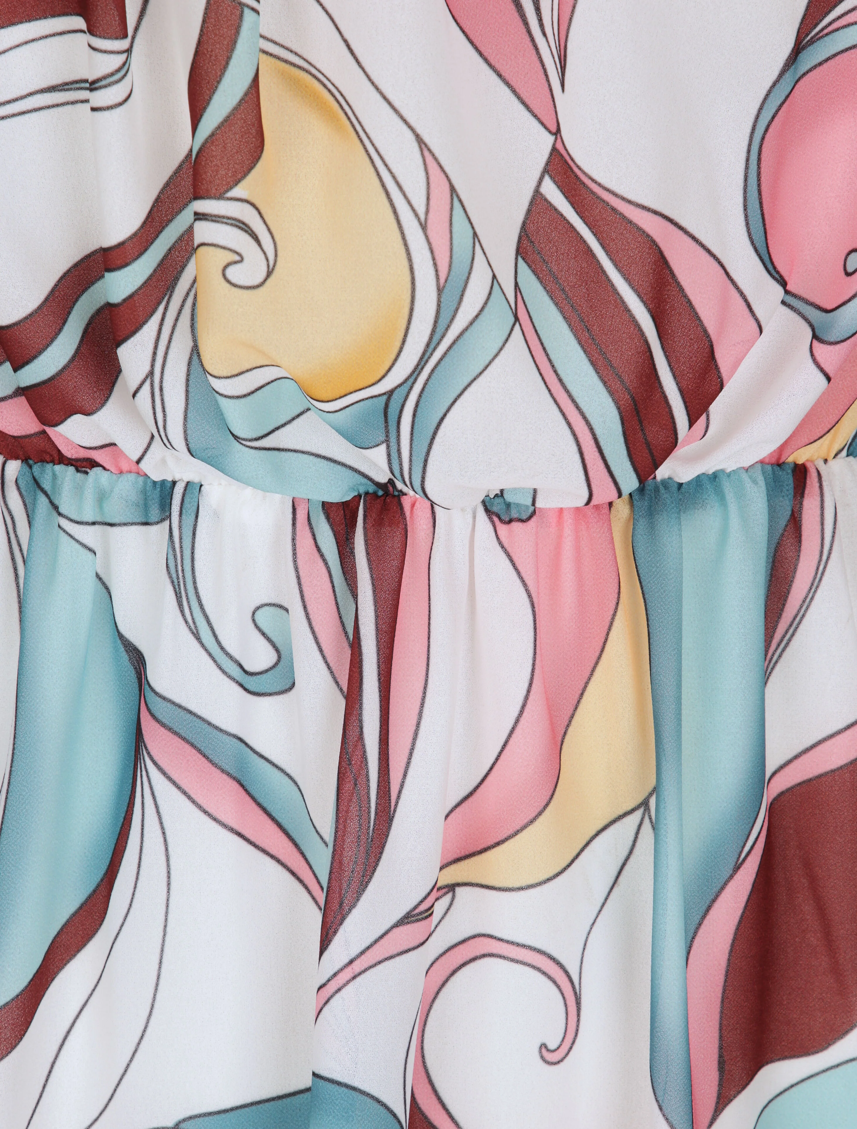 Robe en voile à imprimé psychédélique - Blanc - Image 3