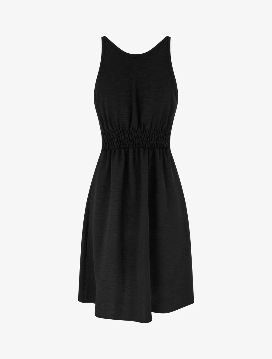 Robe évasée à bretelles bijoux - Noir - Image 2