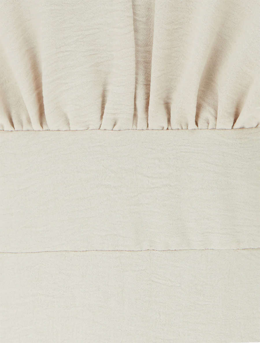 Robe évasée à bretelles bijoux - Beige - Image 3