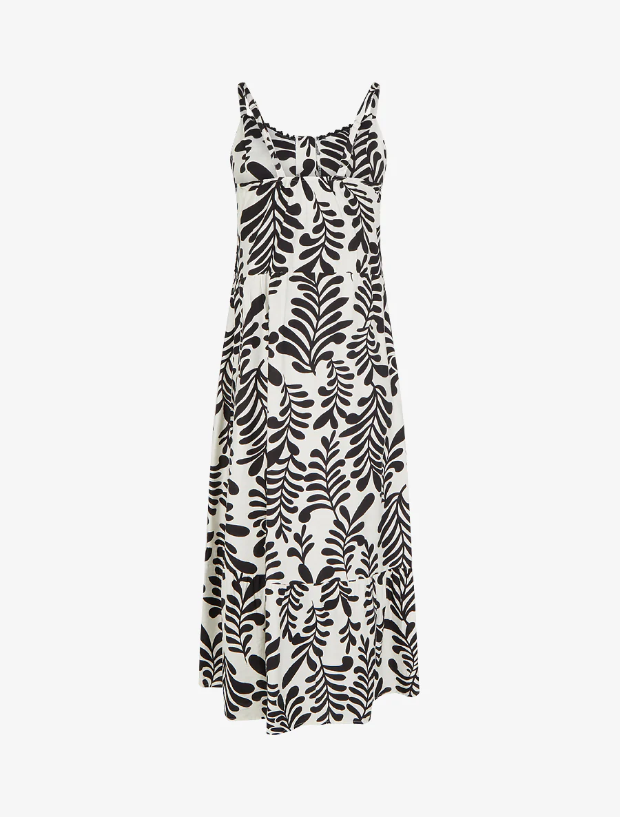 Robe évasée imprimé fantaisie - Noir - Image 2