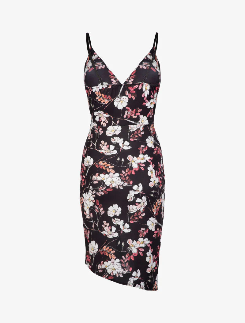 Robe fluide à imprimé floral - Noir - Image 2