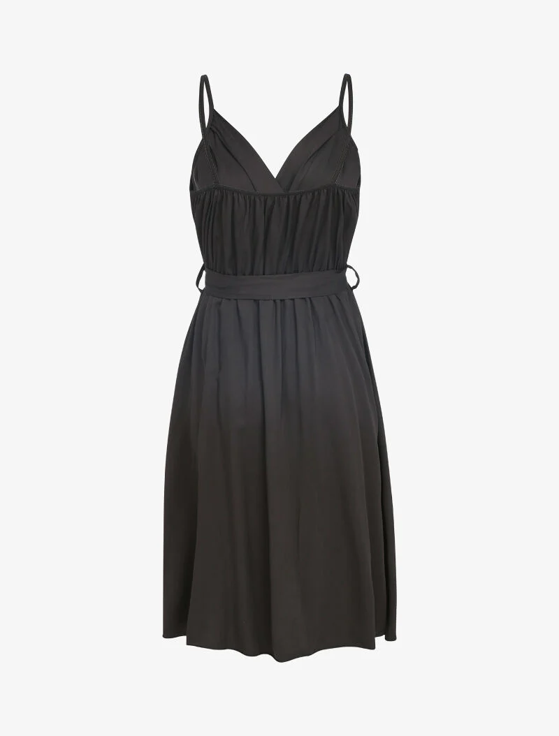 Robe fluide style portefeuille - noir - Image 2