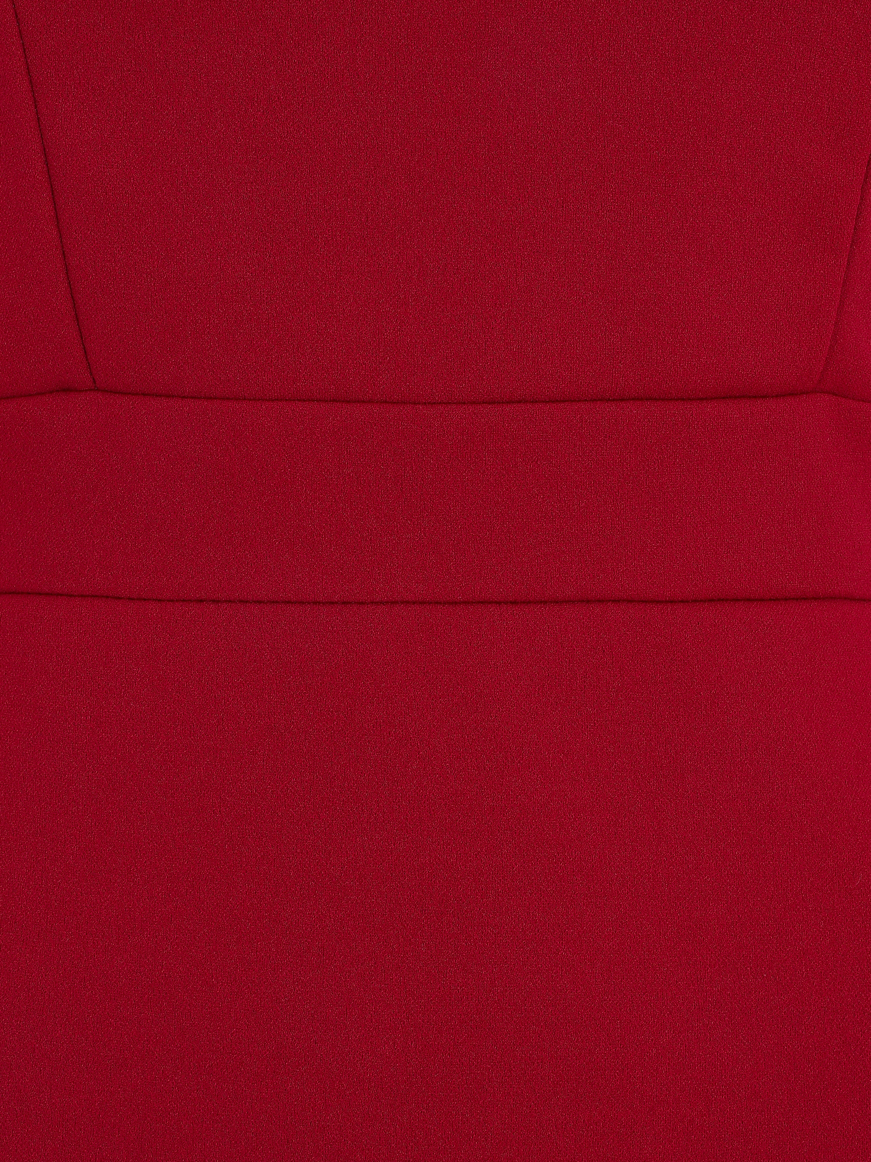 Robe fourreau à bretelles asymétrique - Rouge - Image 4
