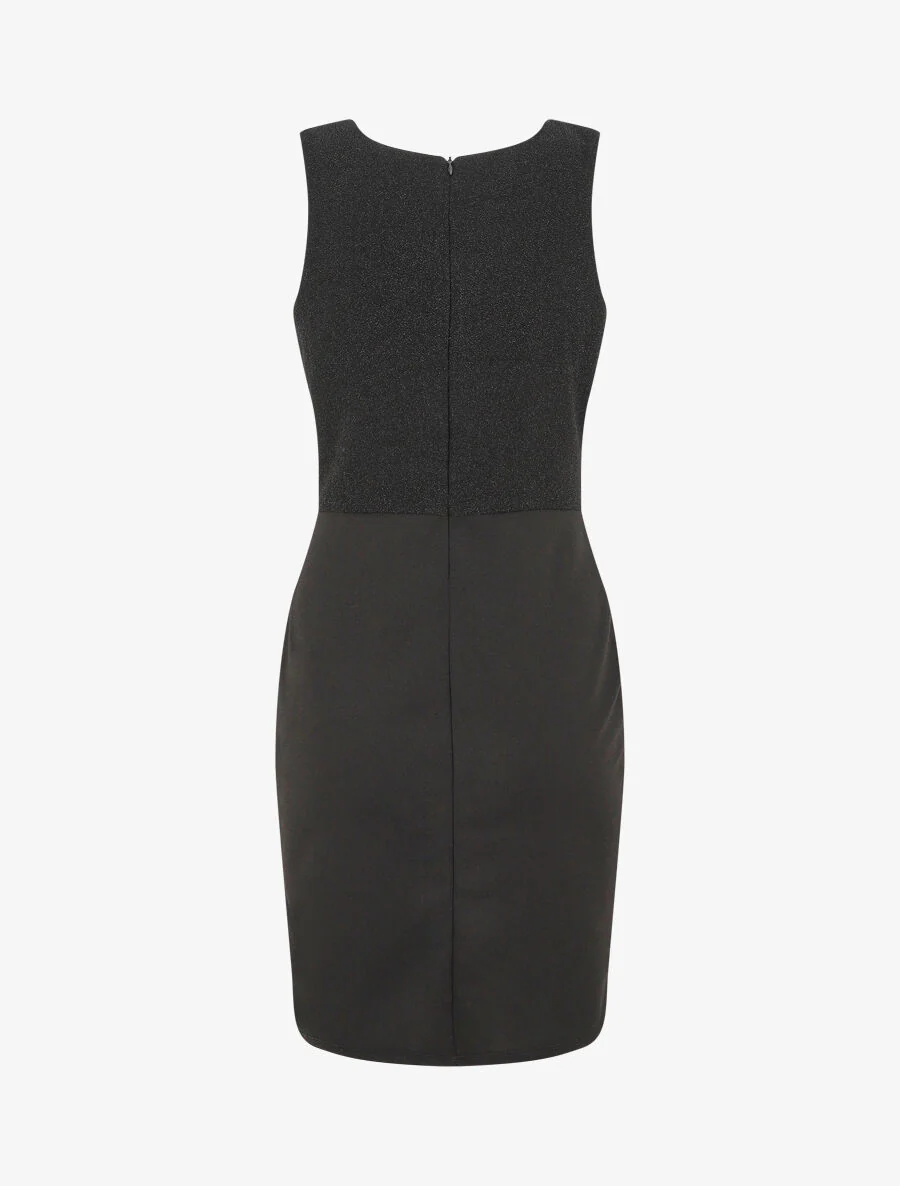 Robe fourreau à paillettes - Noir - Image 2