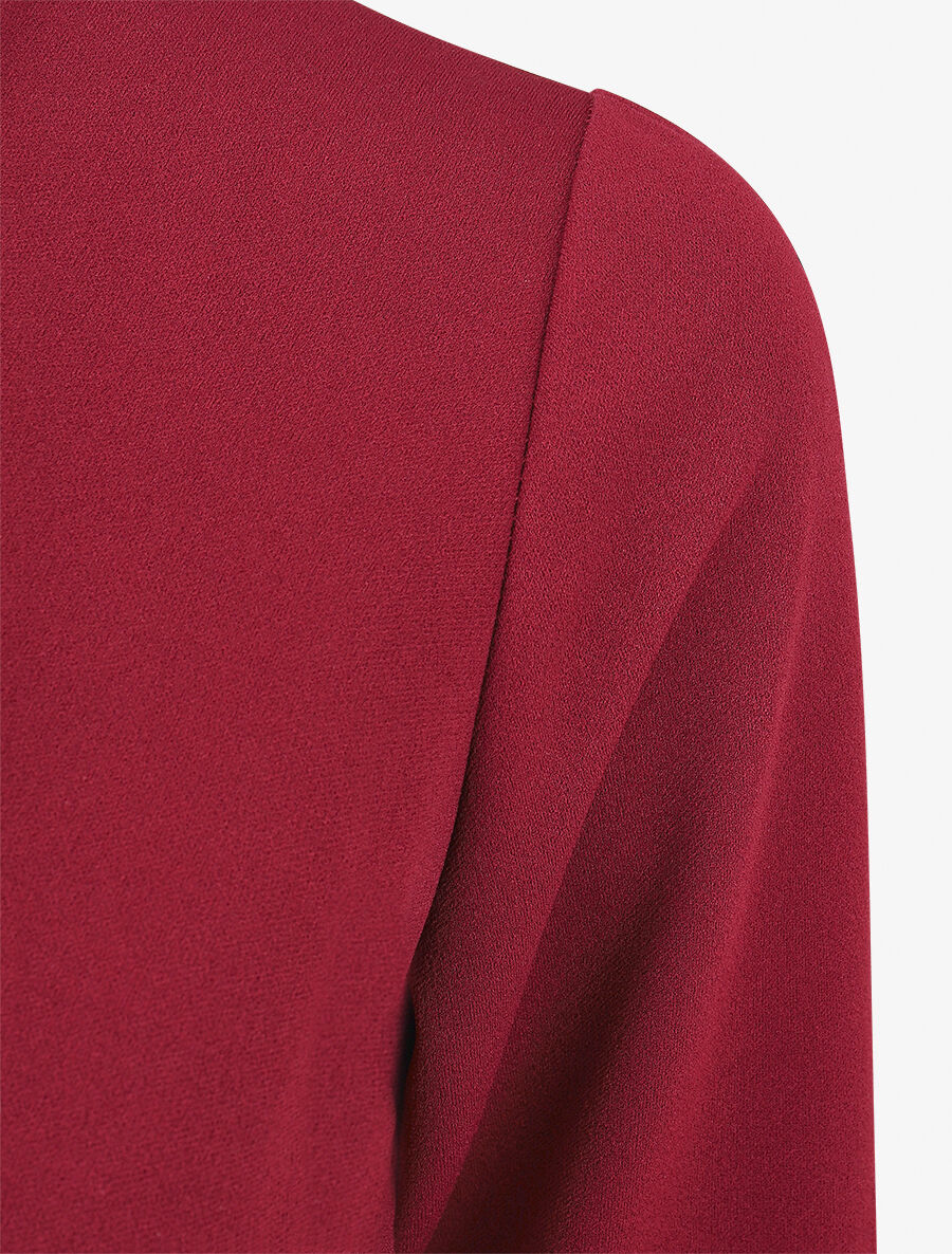 Robe fourreau à taille cintrée - Lie de vin - Image 3