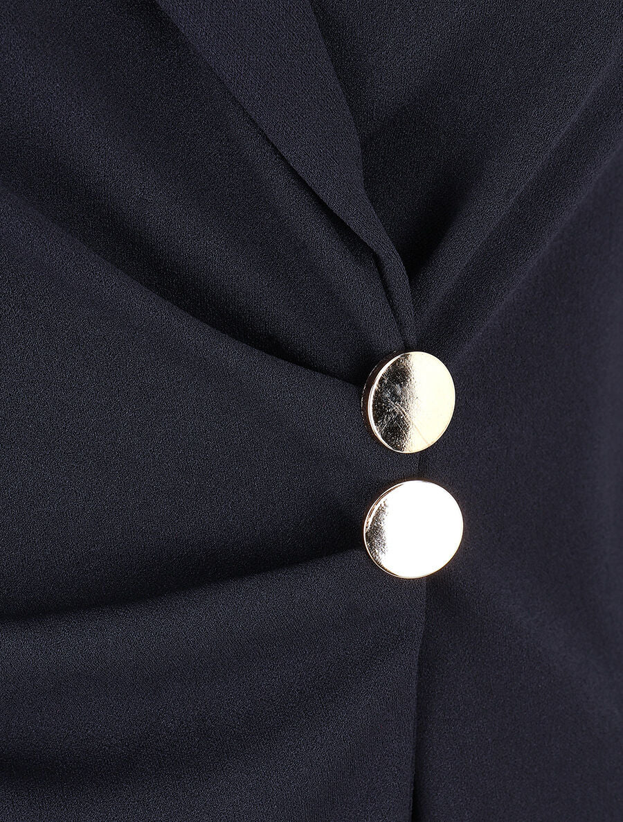 Robe fourreau style tailleur - Marine - Image 3