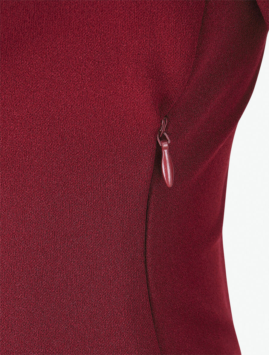 Robe fourreau style tailleur - Lie de vin - Image 3