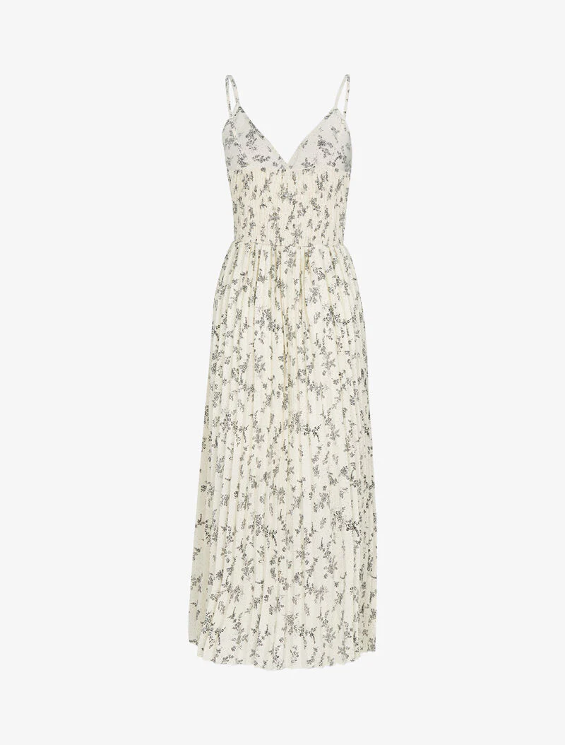 Robe gaufrée à imprimé fleuri - beige - Image 2