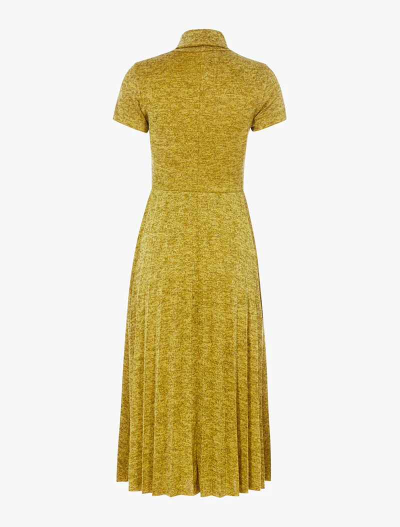 Robe gaufrée effet tweed - moutarde chiné - Image 2
